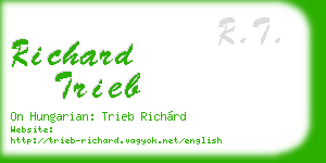richard trieb business card